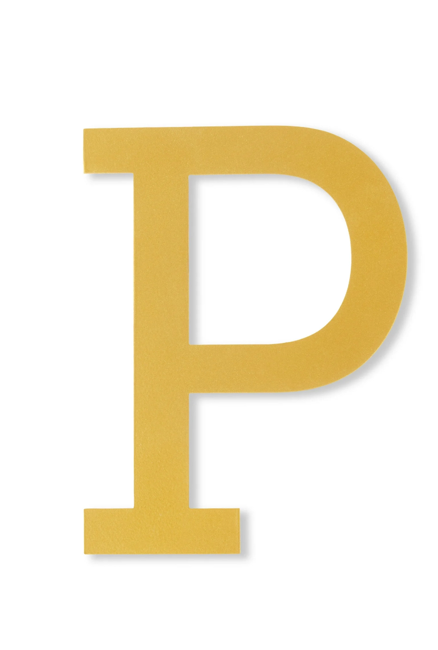 Initial Stocking Christmas Ornament, Gold, Letter P, 5 in, by Holiday Time