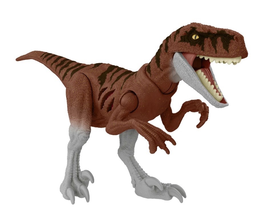 Jurassic World Dominion Extreme Damage Atrociraptor Dinosaur Action Figure Toy, Battle Play