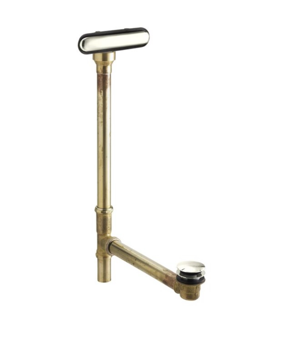 KOHLER 1-1/2-in Vibrant Polished Nickel Clearflo Vibrant Polished Nickel Foot lock Drain with Brass Pipe Included