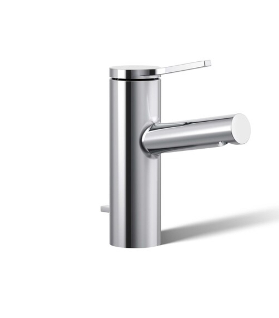 KOHLER Elate Polished Chrome Single hole 1-handle WaterSense Low-arc Residential Handle Bathroom Sink Faucet with Drain