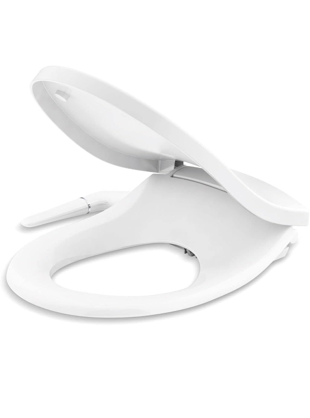 KOHLER PureWash M250 Round Bidet Toliet Seat, Manual Non-Electric Bidets for Existing Toilets, Adjustable Bidet Sprayer, White
