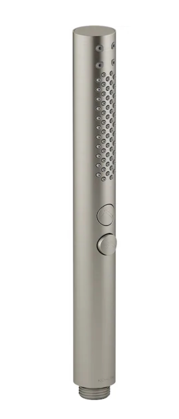 KOHLER Shift+ 2-Settings Vibrant Brushed Nickel 1.1875-in Round Handheld Shower Head 2.5 GPM