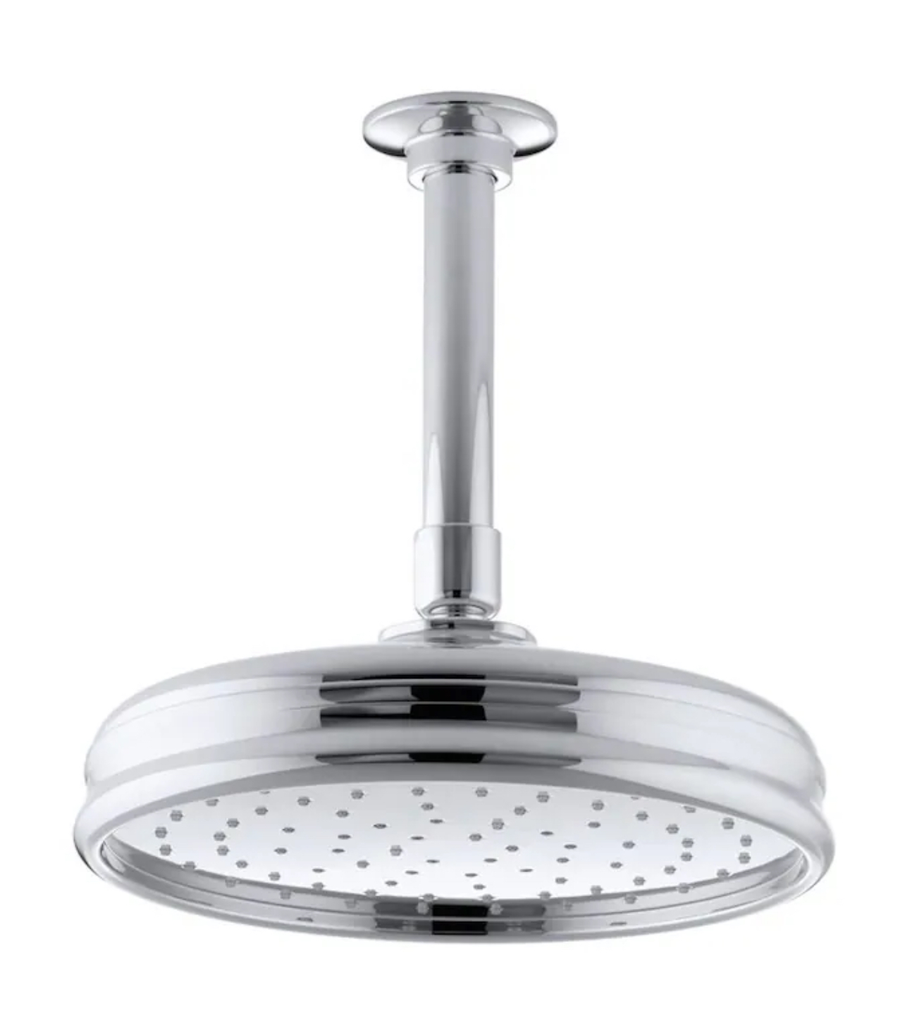 KOHLER Traditional Polished Chrome 8.4375-in Round Fixed Rain Shower Head 2.5 GPM