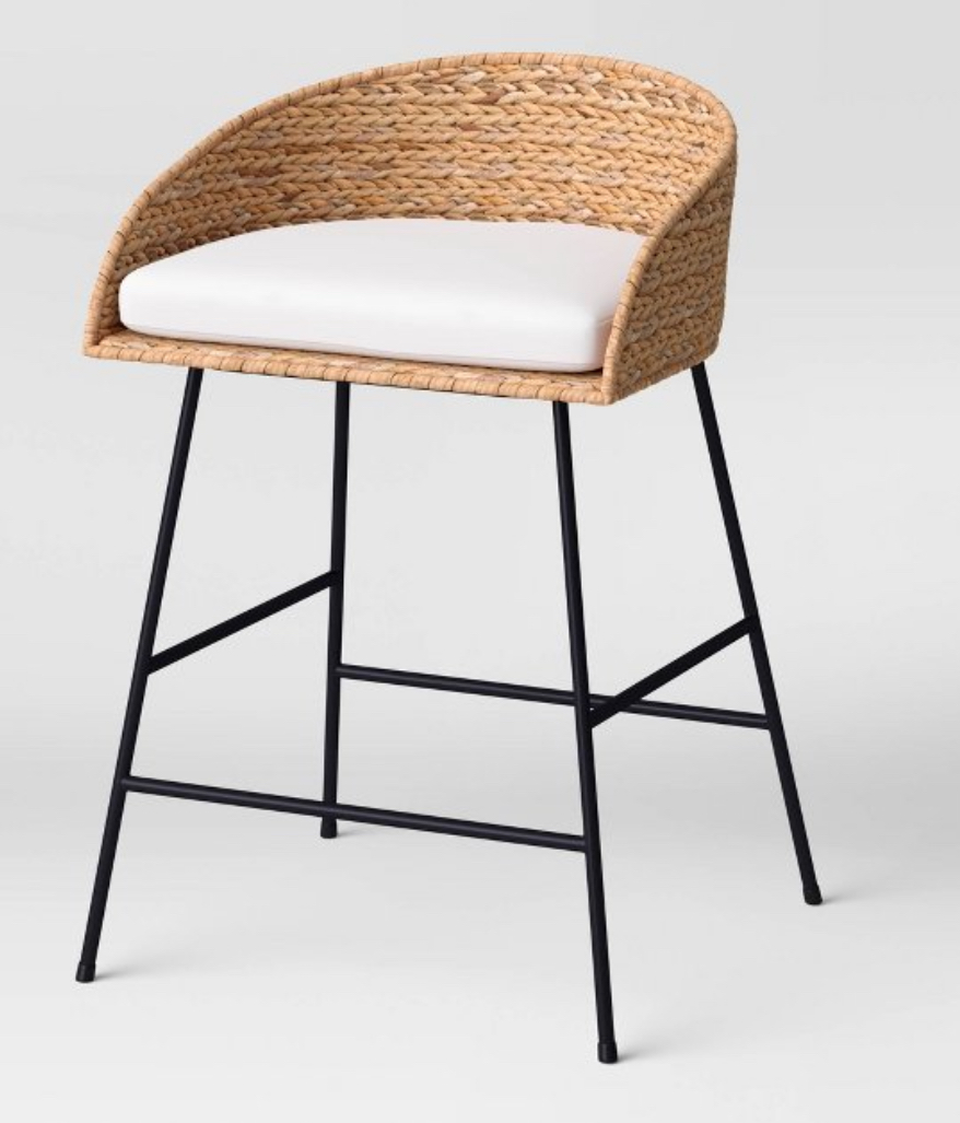 Landis Woven Backed Counter Height Barstool with Cushion - Threshold™
