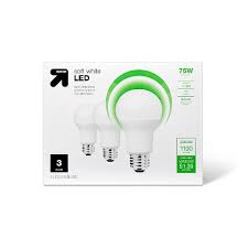 LED 75w 3pk light bulbs soft white