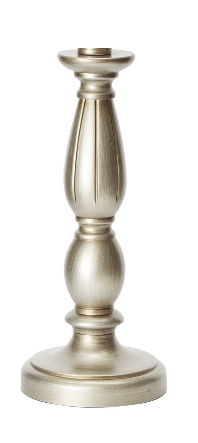 Mainstays Antique Silver Turned Resin Table Lamp