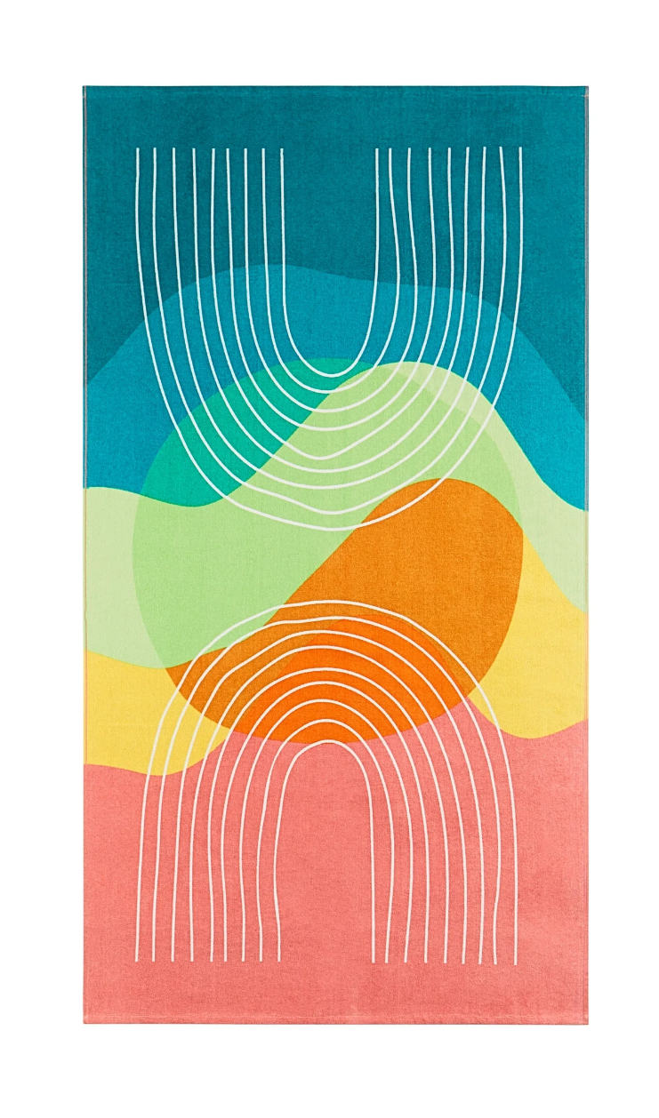 Mainstays Multi Arch Pattern Beach Towel, 34"x64"