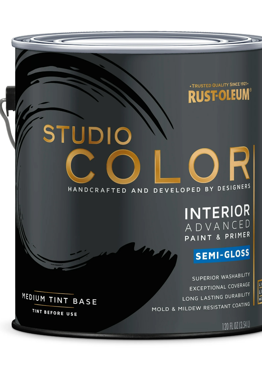 Medium Base, Rust-Oleum Studio Color Advanced Paint + Primer Interior Semi-Gloss, GallonI’m