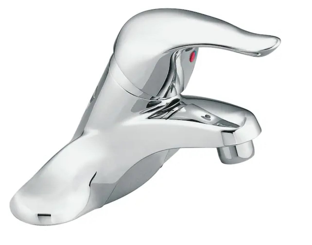MOEN Chateau Chrome 4-in centerset 1-handle WaterSense Low-arc Residential Handle Bathroom Sink Faucet