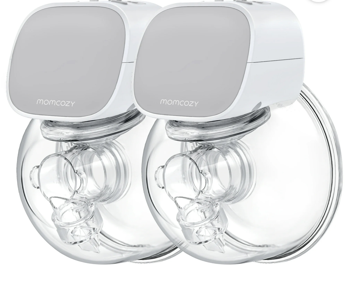 Momcozy S9 Double Wearable Electric Breast Pumps with 24mm Flange, Gray