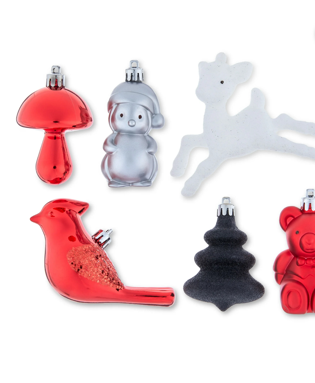 Multi-Color Winter Icon Shatterproof Christmas Ornaments, 12 Count, by Holiday Time