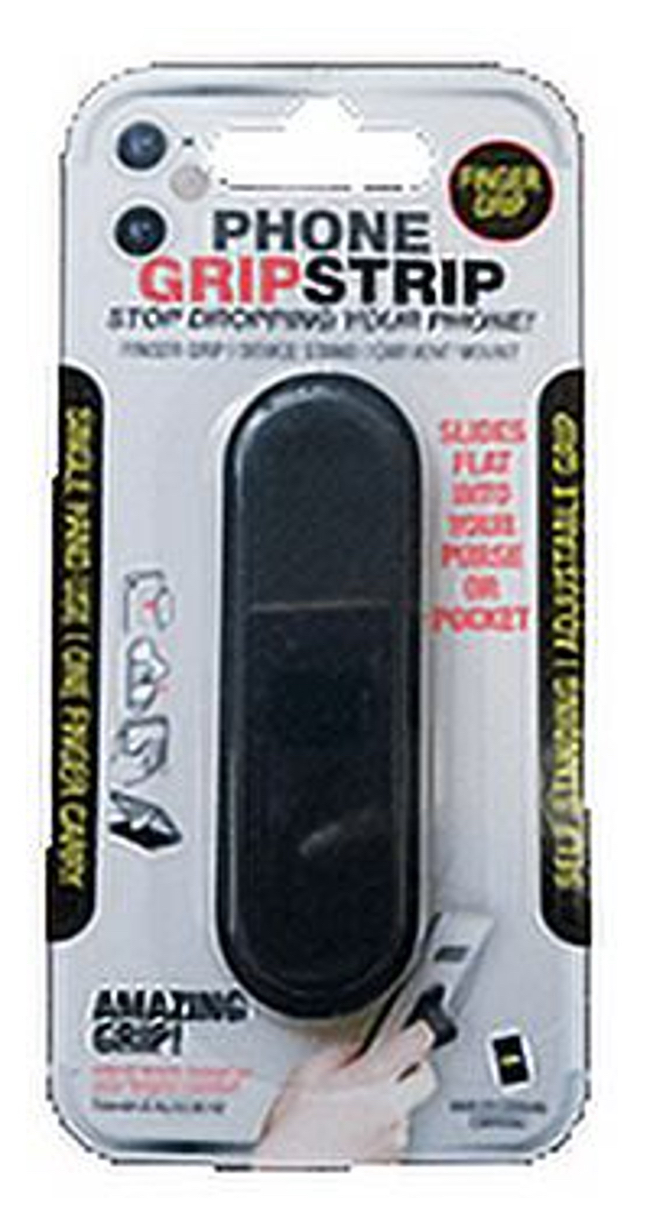 Novelty Max Black Phone Grip Strip - Single Count Pack/ Leather Series