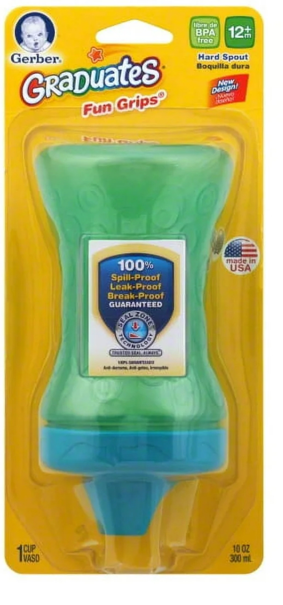 NUK Fun Grips Hard Spout Cup, 10 oz (300 mL), 12+ Months, Unisex, 1 Pack