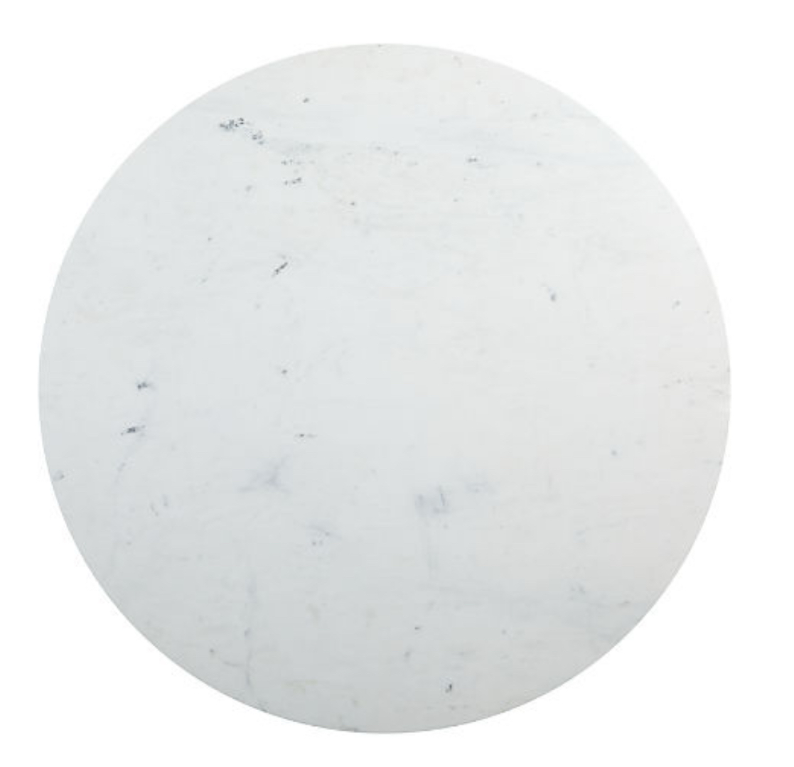 Nero 48" White Marble Dining Table
