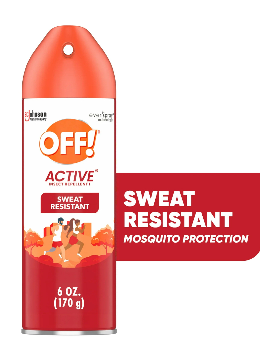 OFF! Active Insect Repellent I, Long-lasting Sweat Resistant Mosquito Bug Spray, 6 oz