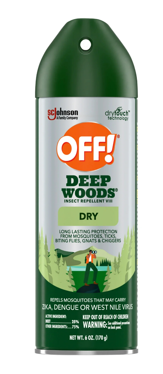 OFF! Deep Woods Mosquito Repellent VIII, Dry Insect & Bug Spray for Outdoor Use, 6 oz