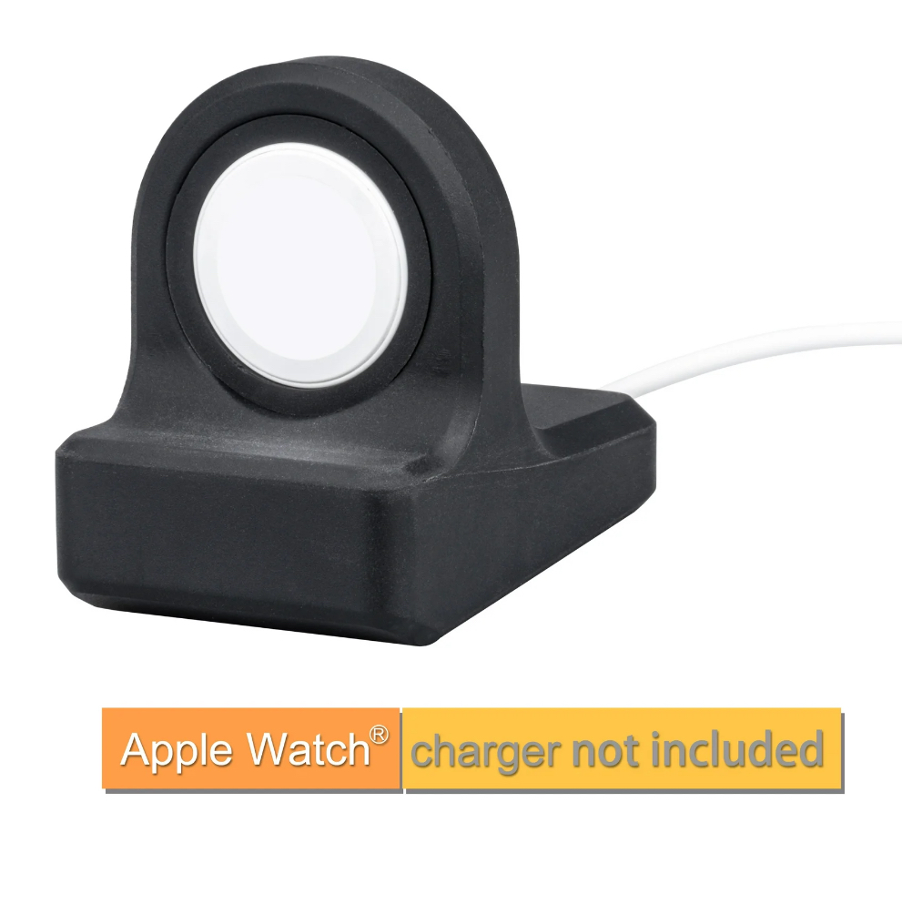 Onn. Apple Watch Stand Black Compatible for Apple Watch Series 7/SE/6/5/4/3/2/1 Without Charger
