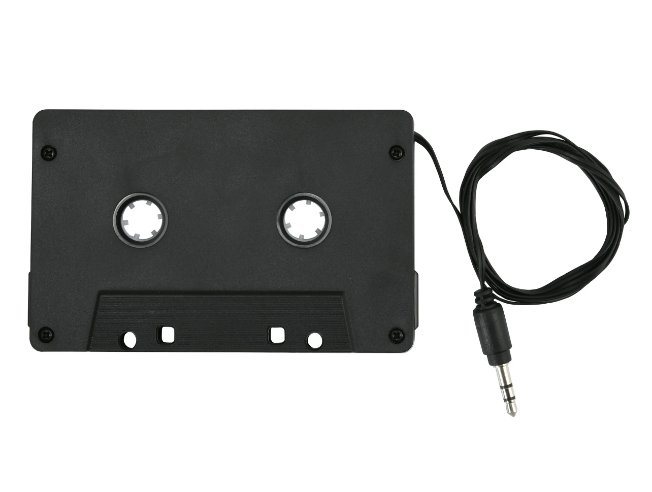 onn. Cassette Audio Adapter 3ft with AUX Cable, Play Digital Music from an AUX Source