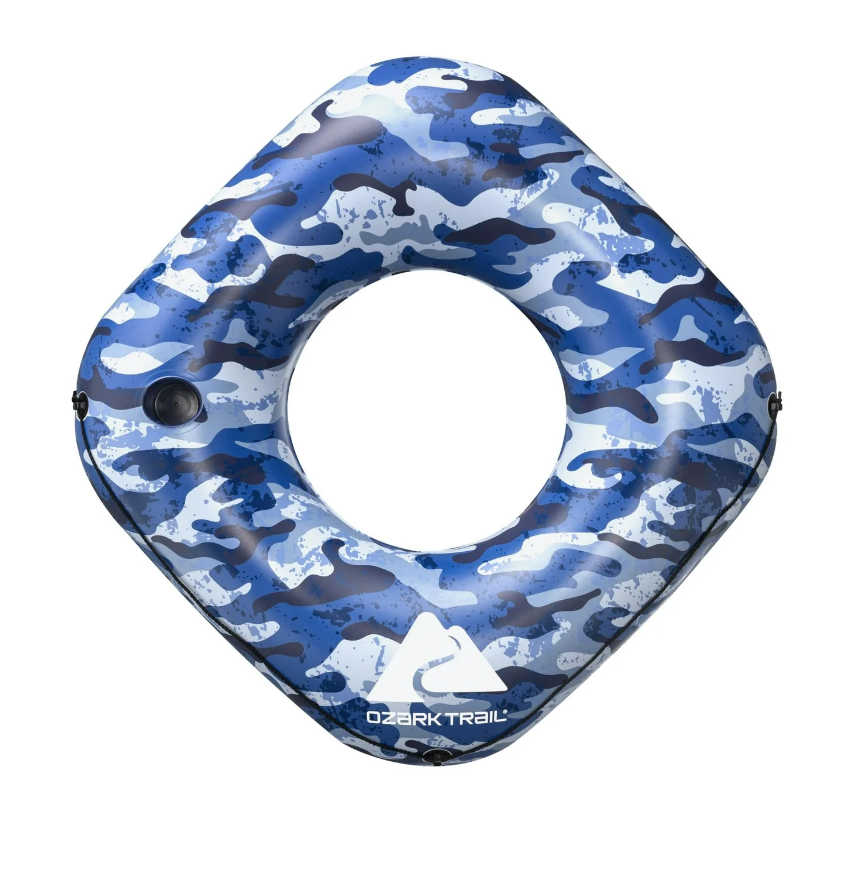 Ozark Trail Adult Unisex Blue Camo Diamond Drifter River Tube 53"
