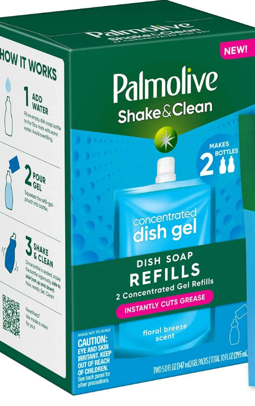 Palmolive Shake & Clean Dish Soap Concentrate Refills, Floral Breeze Scent