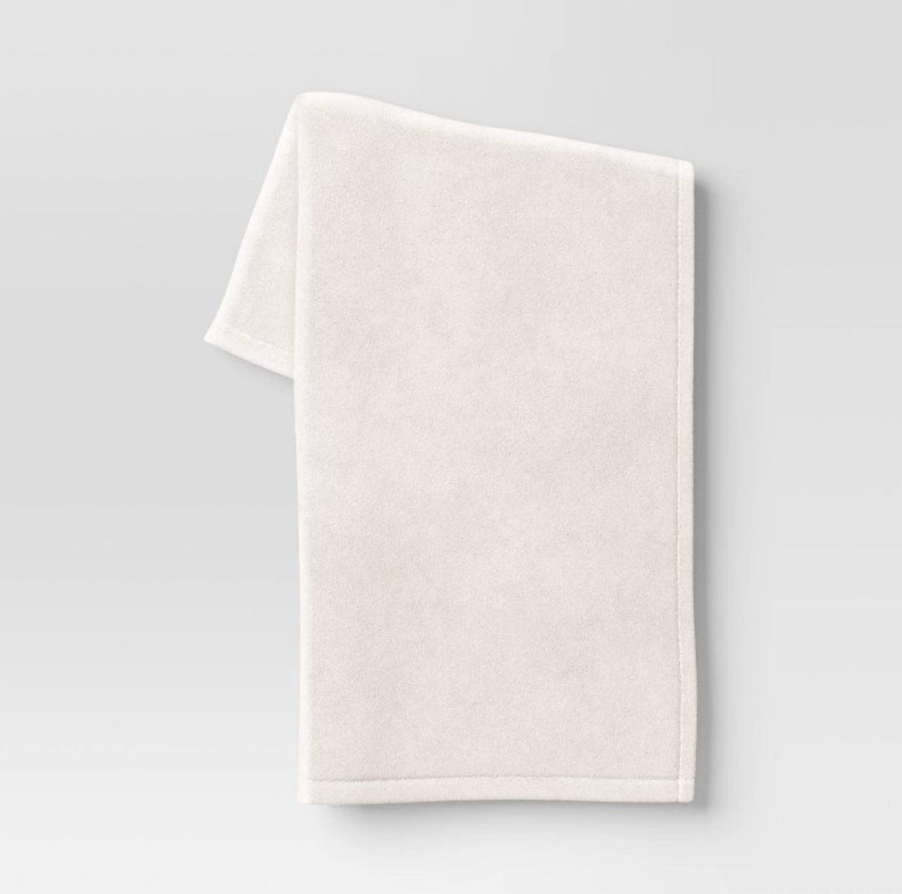 Plush Throw Blanket Ivory - Room Essentials™: Midweight, Recycled Polyester, Machine Washable, 50x60"