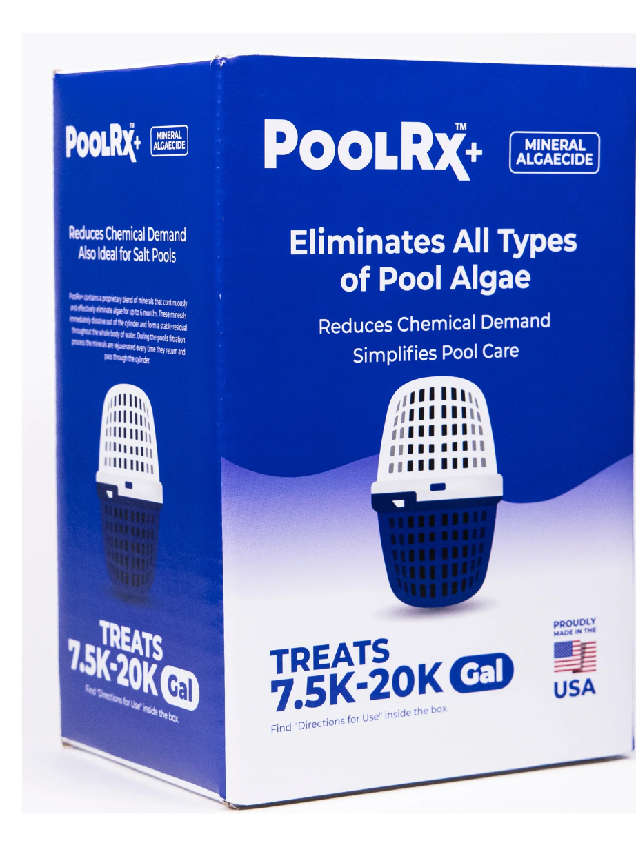 Pool Rx+ Blue/White 6-Month Swimming Pool Mineral Algicide, 1 Tablet Treats 7.5k-20k Gallons