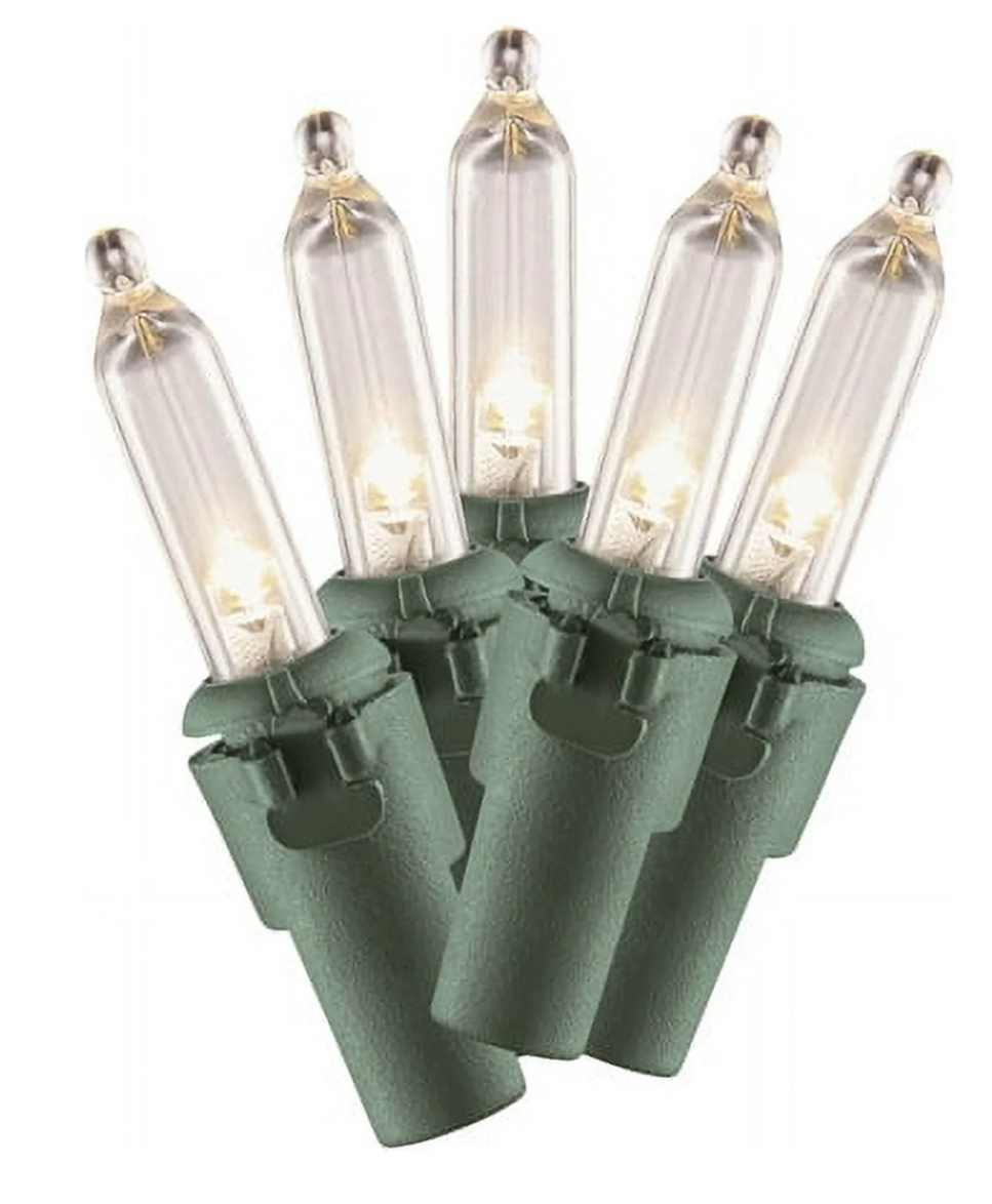 100 count LED Mini Warm White String Lights, Green Wire, by Holiday Time