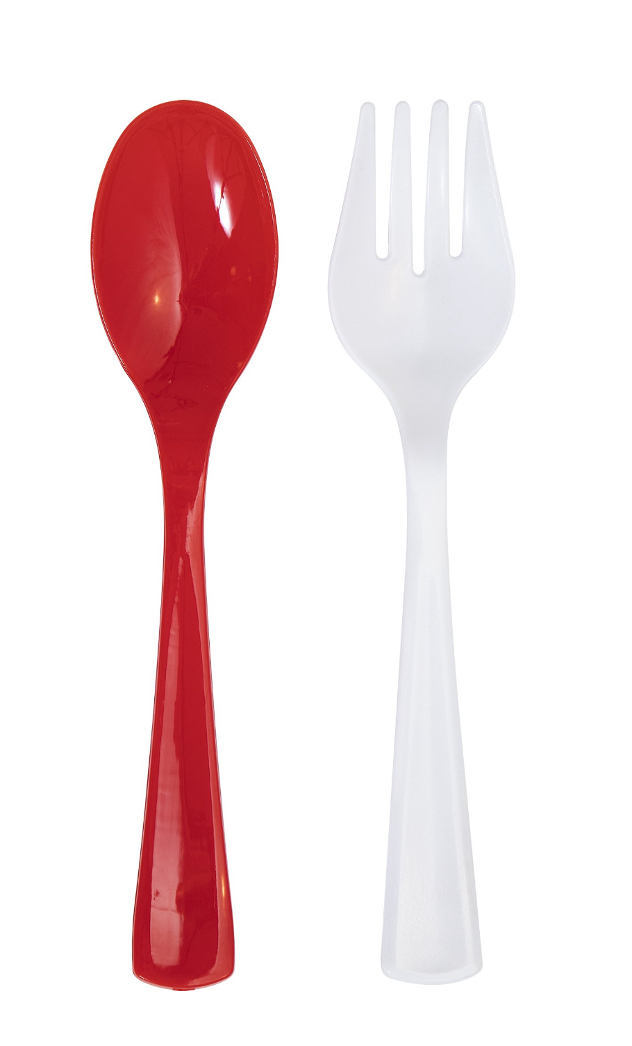 4th of July Red & Blue Plastic Spoon and Fork Serving Set -Way to Celebrate