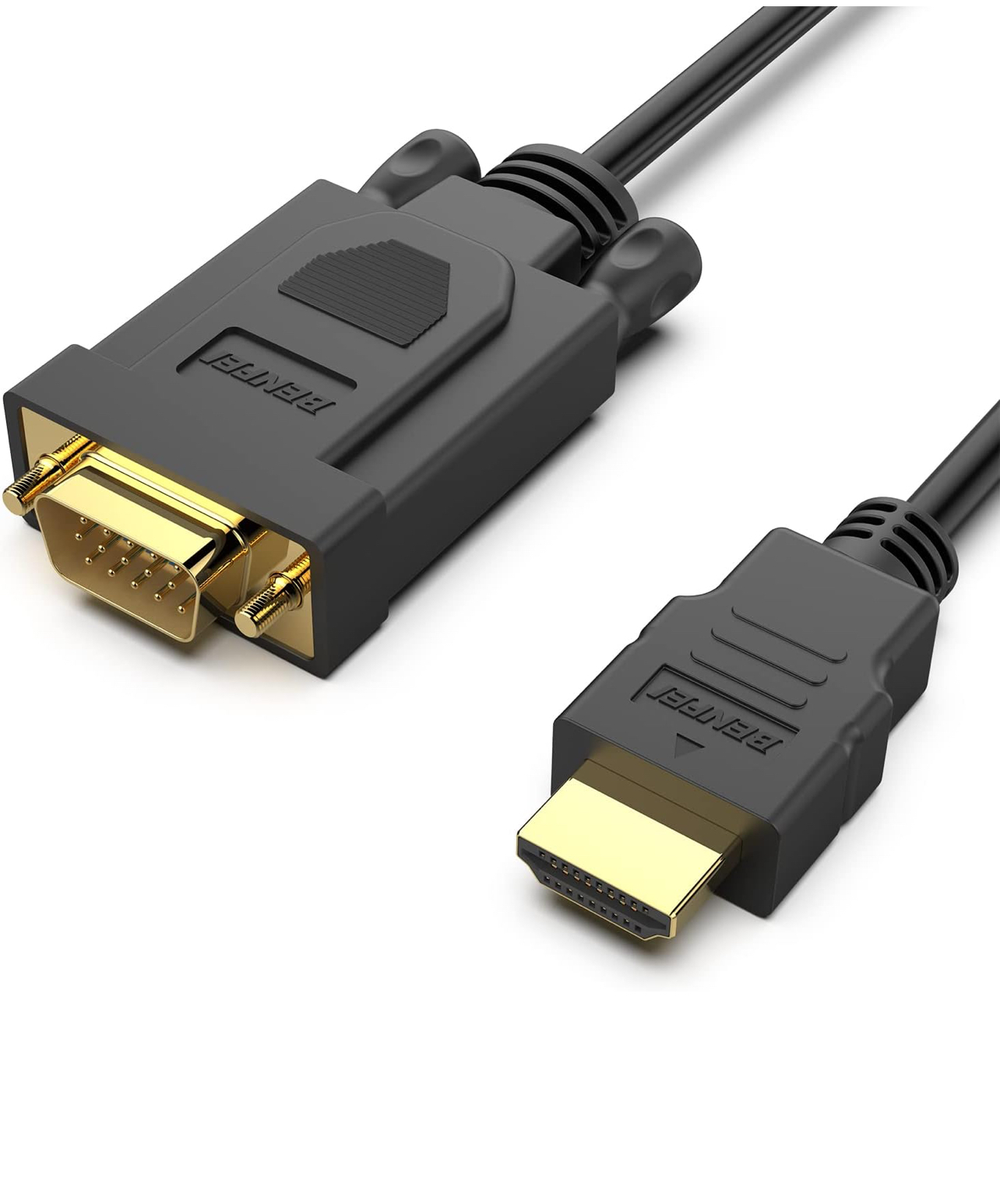 BENFEI HDMI to VGA 6 Feet Cable, Uni-Directional HDMI Computer to VGA Monitor Cable (Male to Male) Compatible for Computer, Desktop, Laptop, PC, Monitor, Projector, HDTV, Roku, Xbox