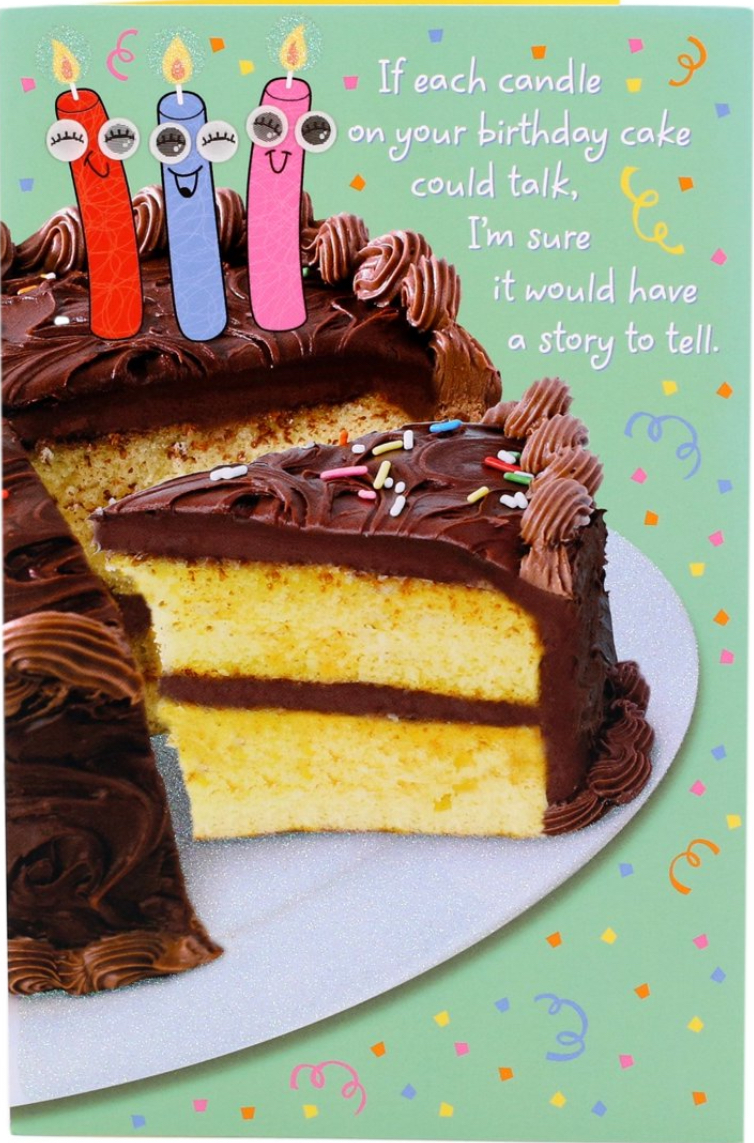 Birthday:If each candle on your birthday cake could talk, I'm sure it would have a story to tell.