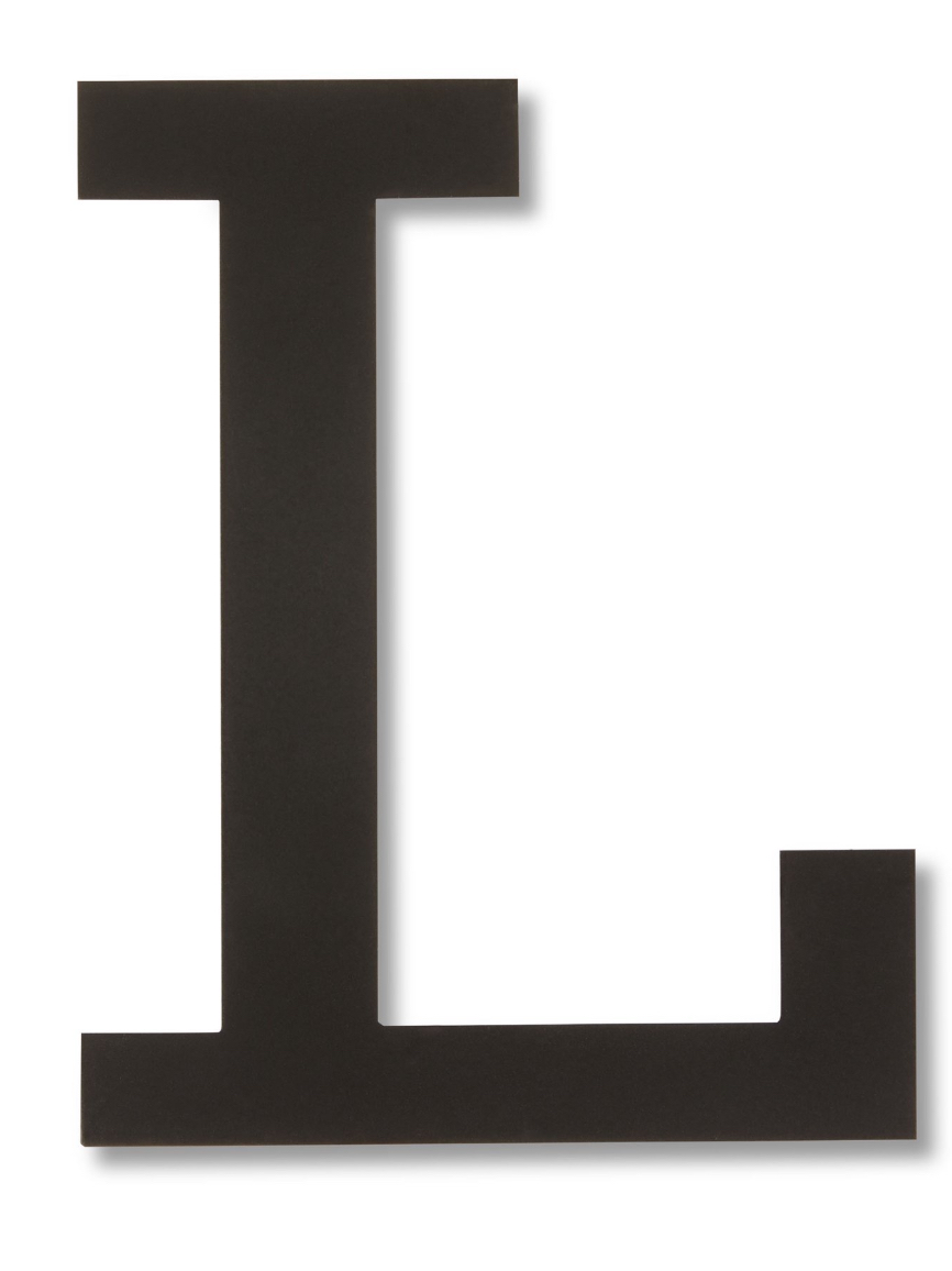 Black Letter Stocking Ornament, L, 5 in, by Holiday Time