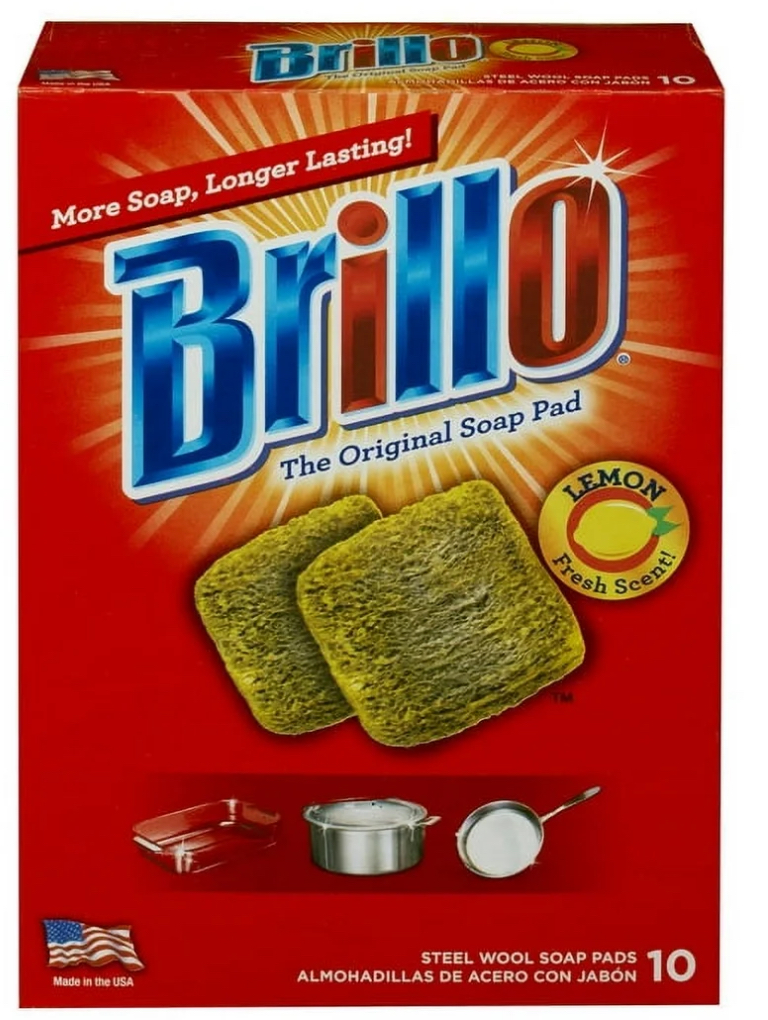Brillo Steel Wool Pads Lemon Scent 10 Count
