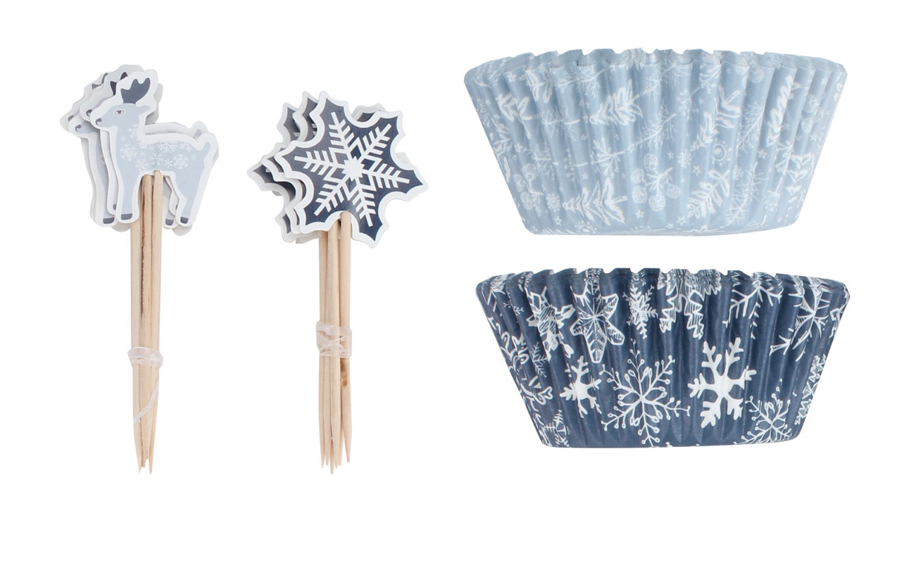 Cook with Color 48 Piece Blue Disposable Cups and Picks