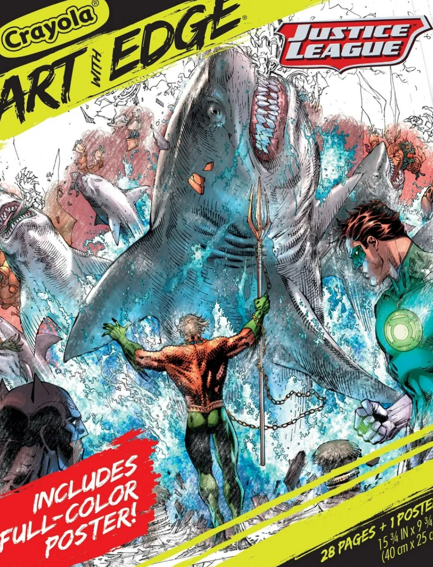 Crayola Art with Edge Justice League, 28 Loose Leaf Pages, Adult Coloring, Gift for Teens and Adults
