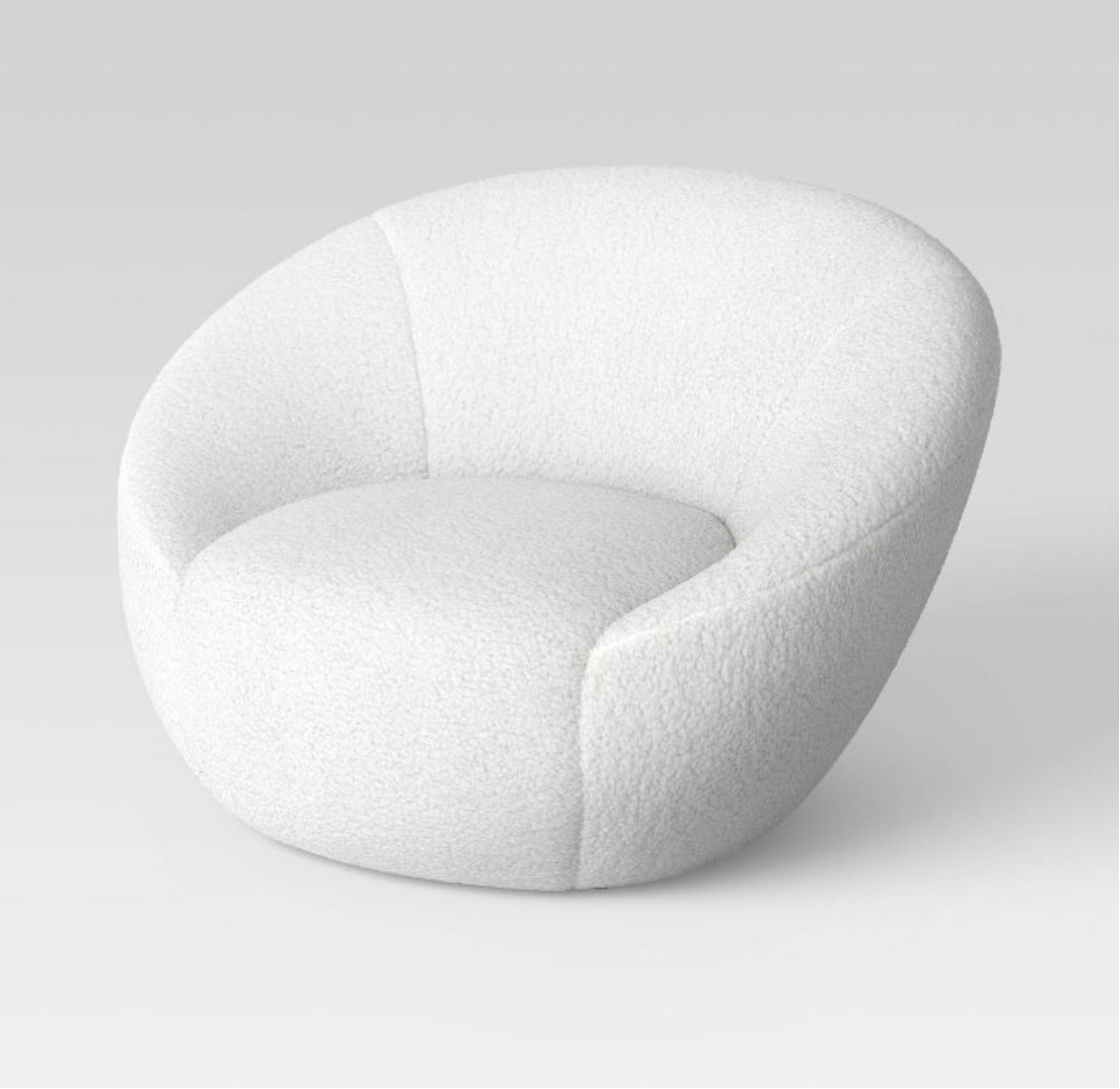 Cream swivel chair