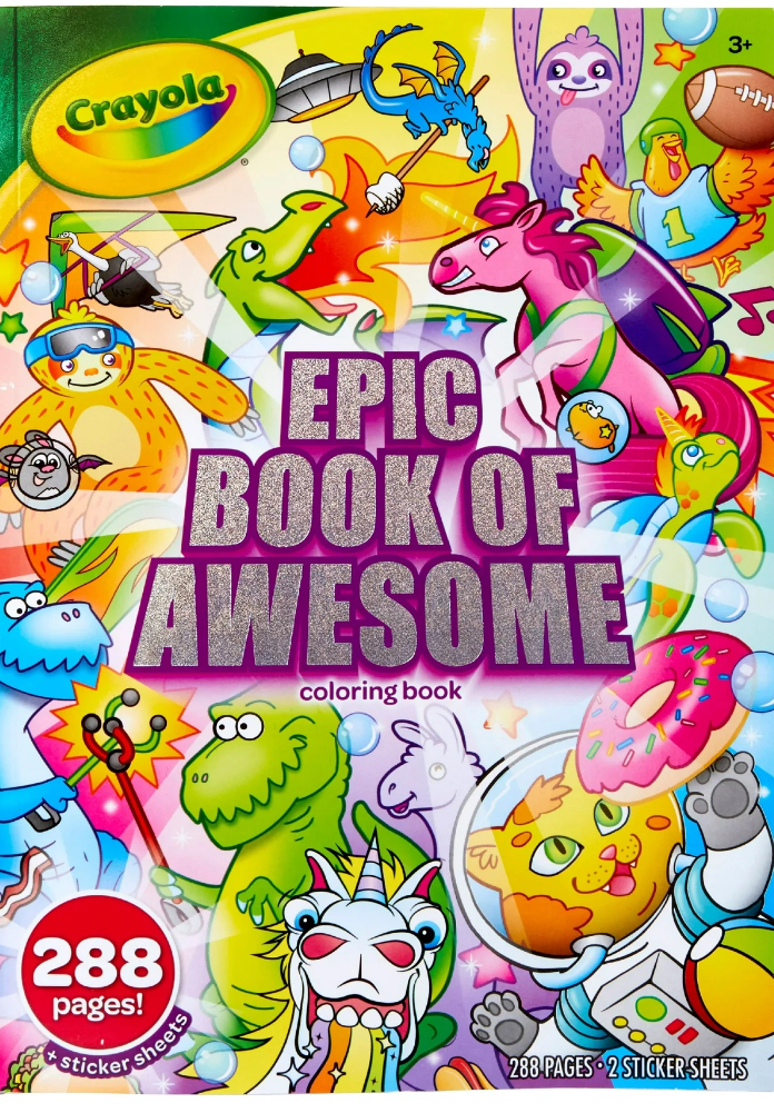 Epic Book of Awesome (280 Pages): Kids Coloring Book Activity, Animal Coloring Pages. Holiday Gift for Children 3+.