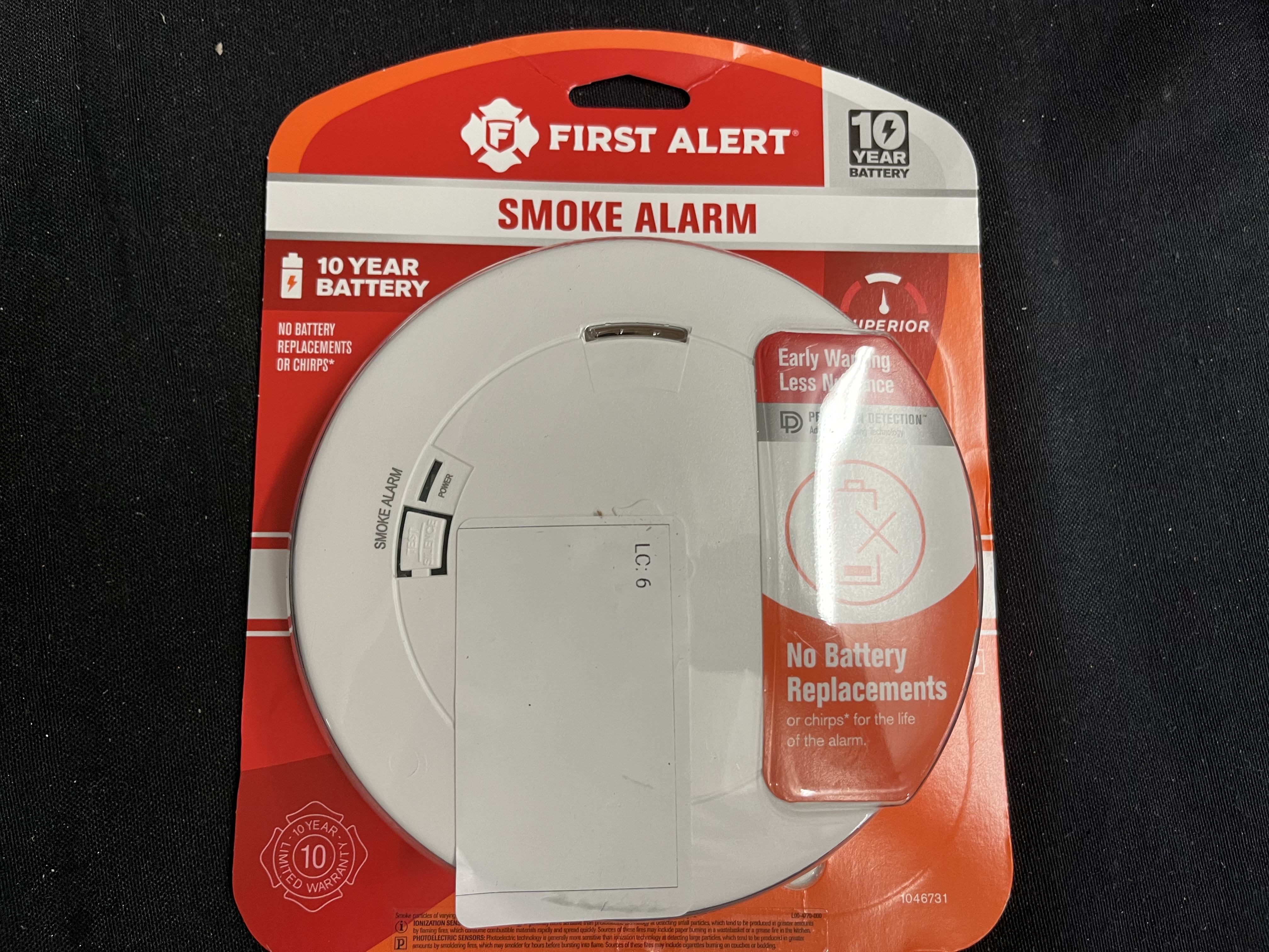 First Alert 1046731, Battery Photoelectric Sensor Smoke Alarm