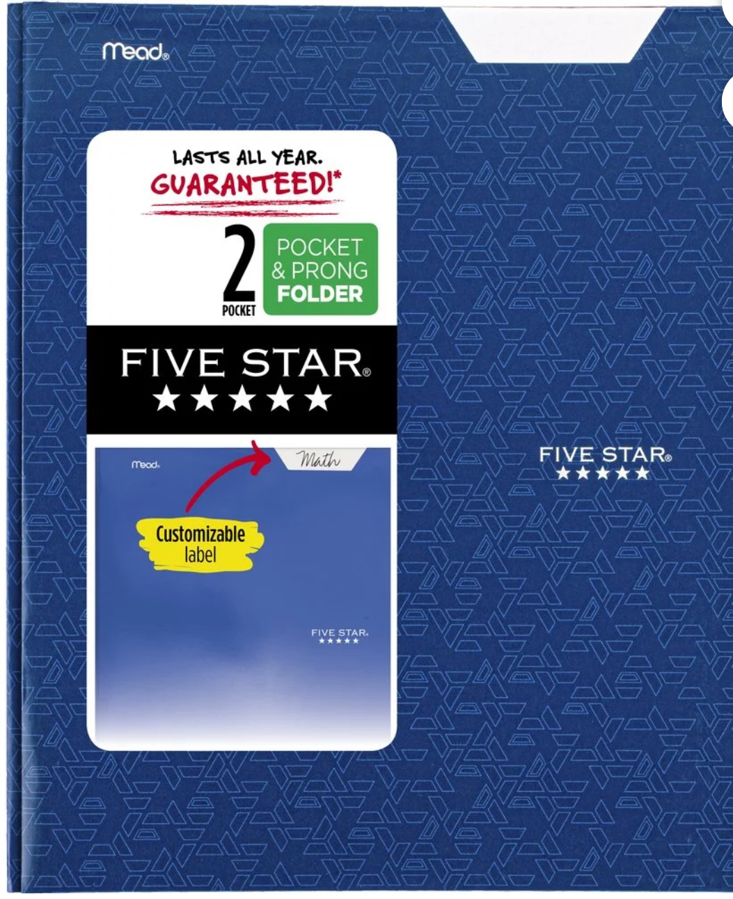 Five Star Pocket and Prong Paper Folder, Pacific Blue (340020E-WMT22)