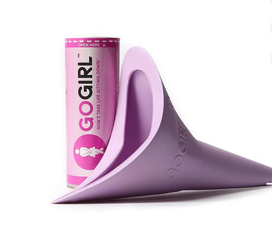 GoGirl Female Urination Device (FUD), Pink, Silicone, Resuable, and Travel Size funnel, 4.35 x 1.44 x 1.44inches