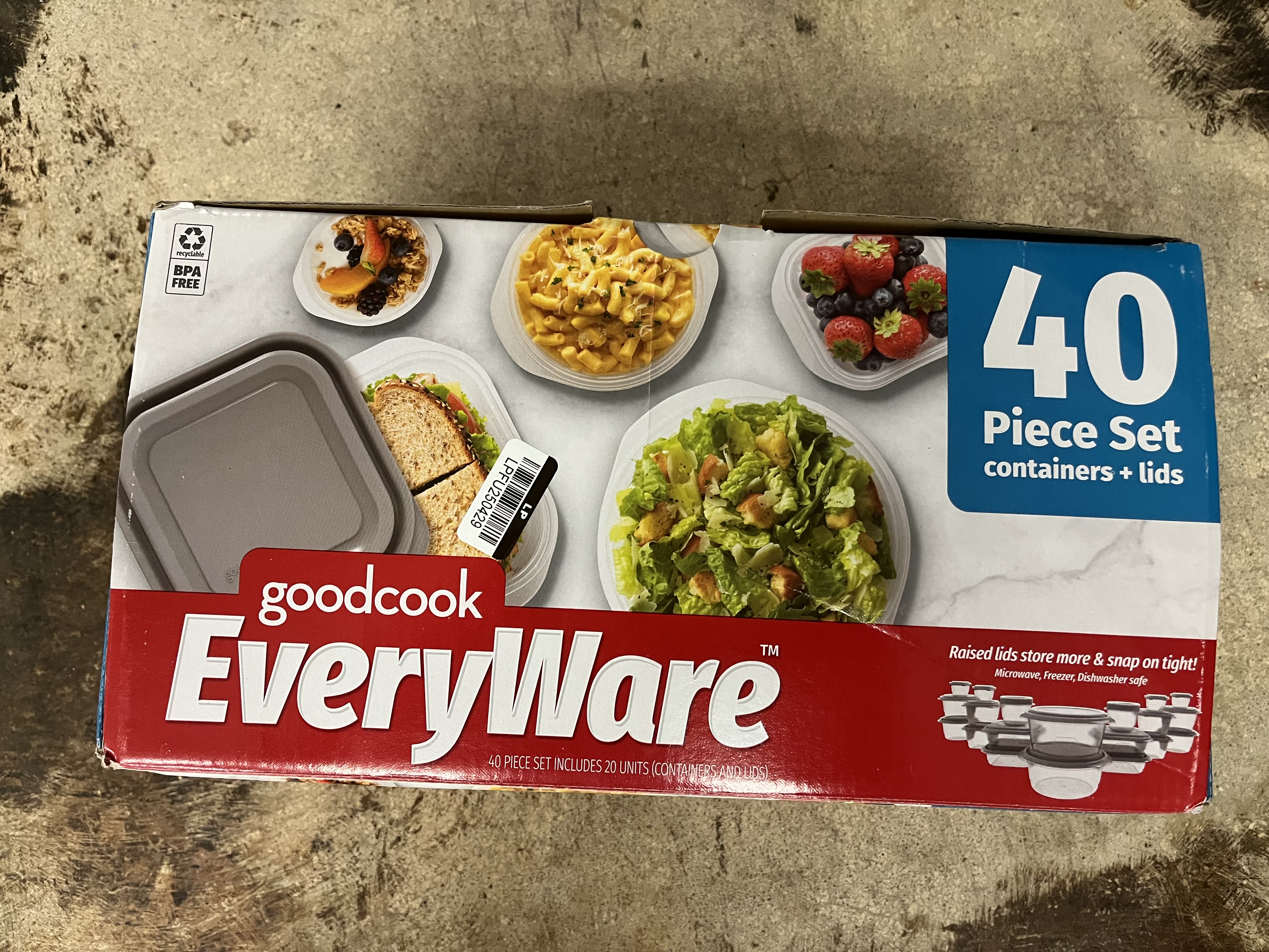 GoodCook EveryWare 40pc Boxed Container Set, BPA Free