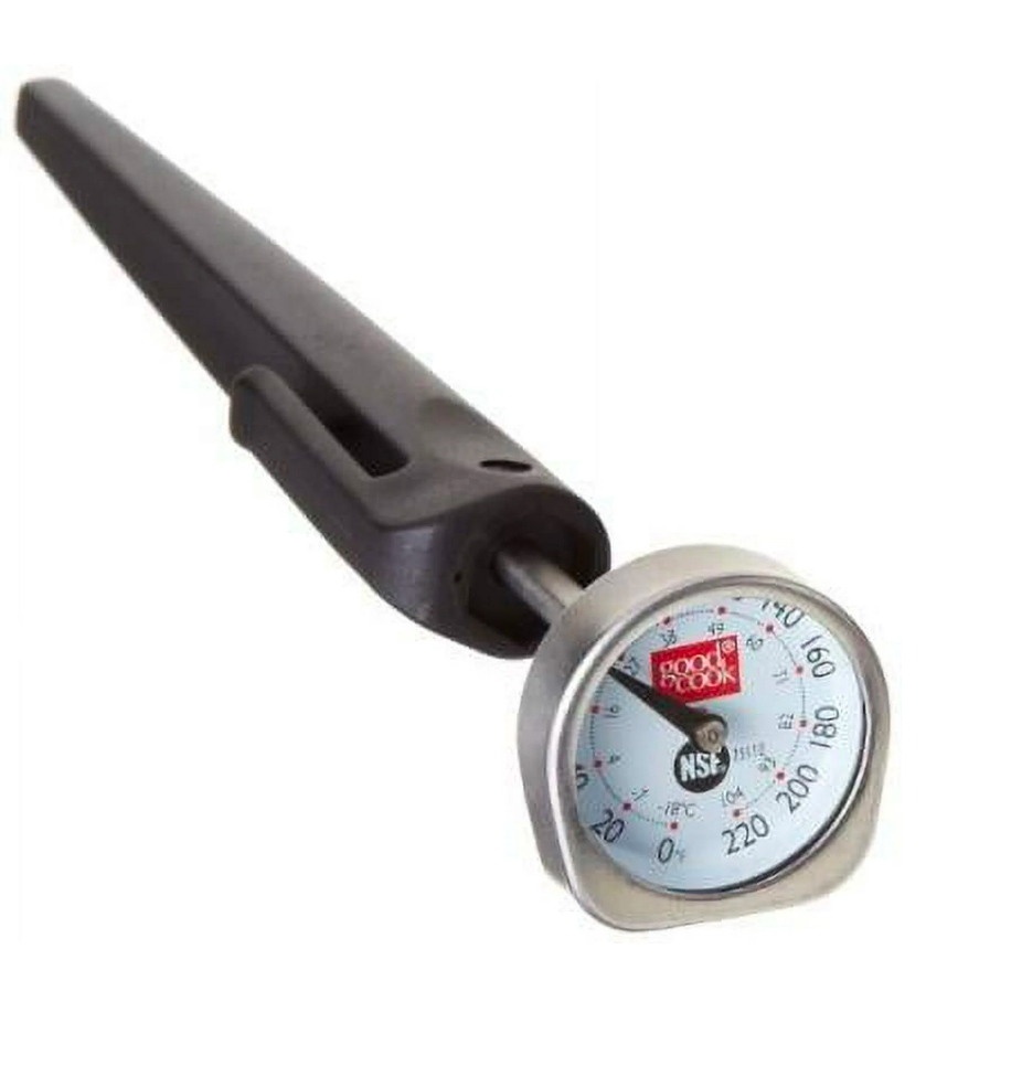 GoodCook NSF-Certified Stainless Steel Precision Meat Thermometer with Sleeve, Silver/Black