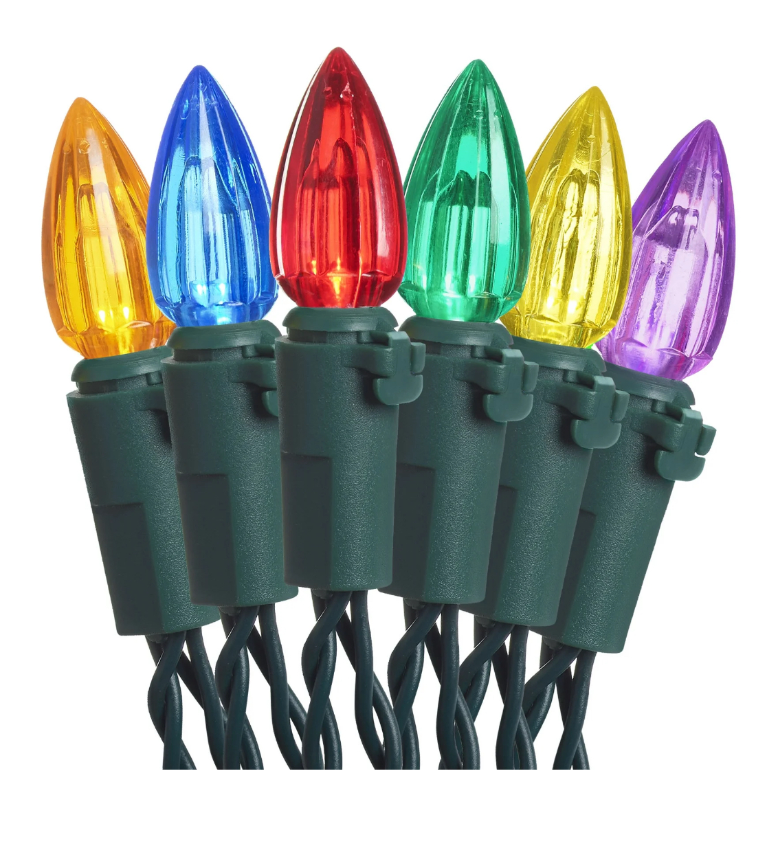 Holiday Time Vertical-Cut Multi-Color 20 LED String Lights C3 Holiday Lighting, 8.25Ft
