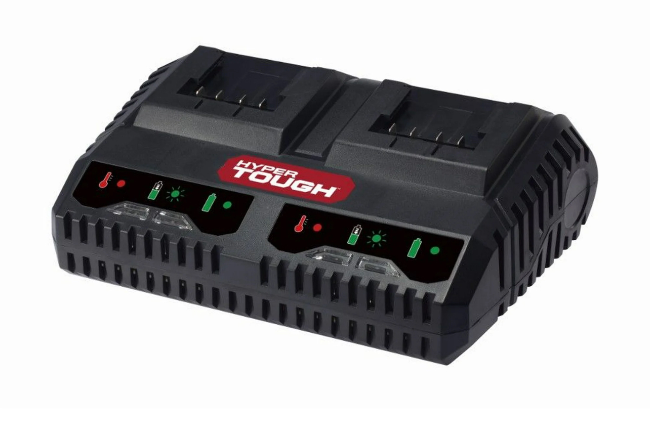 Hyper Tough 20V Max Lithium-Ion Dual-Port Fast Charger with Quick Battery Charging, HT21-401-003-13