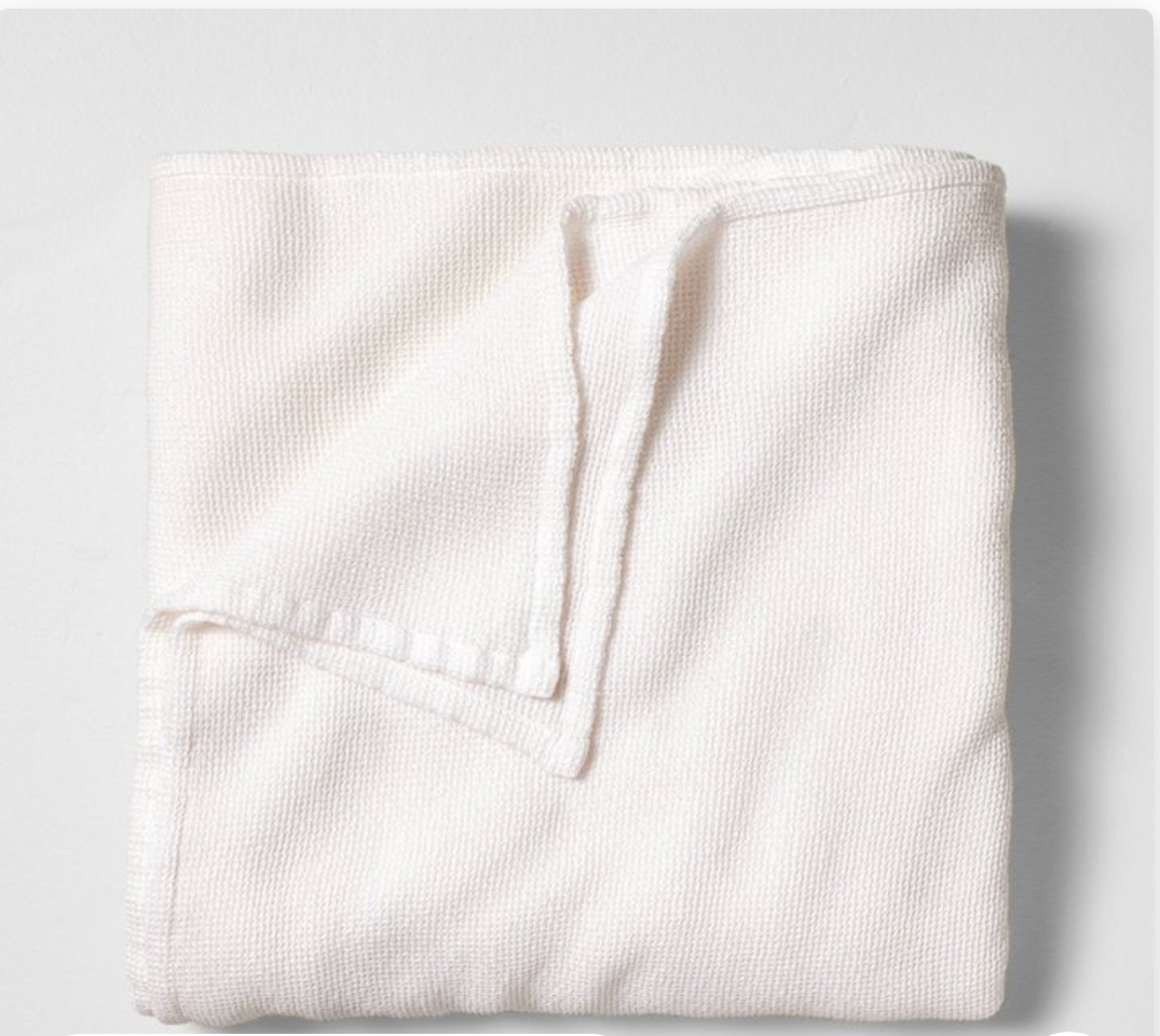 King Micro Waffle Bed Blanket White - Casaluna