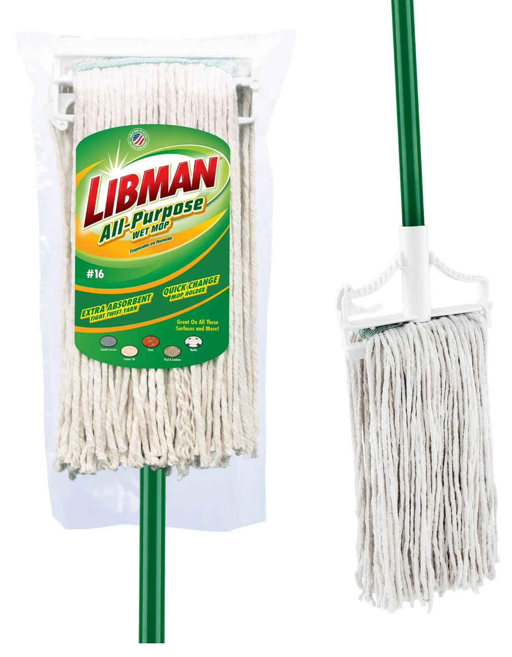 Libman All-Purpose Wet Mop (#16 Head) Cotton Blend