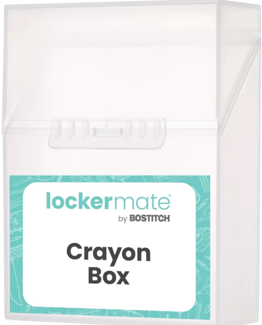 Lockermate Crayon Box, Clear, 1 Count