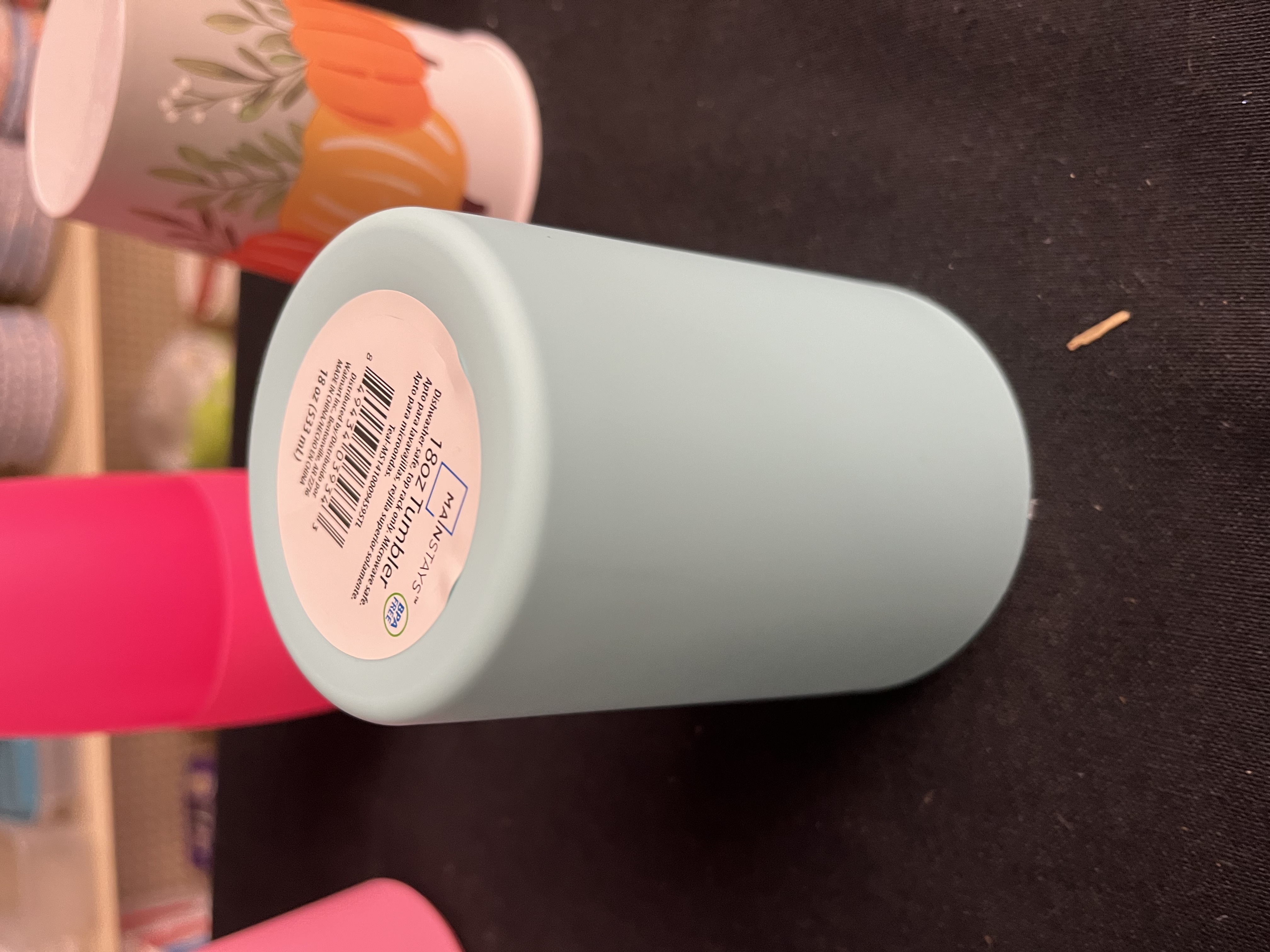Mainstays - Turquoise Round Plastic Tumbler, 18-Ounce