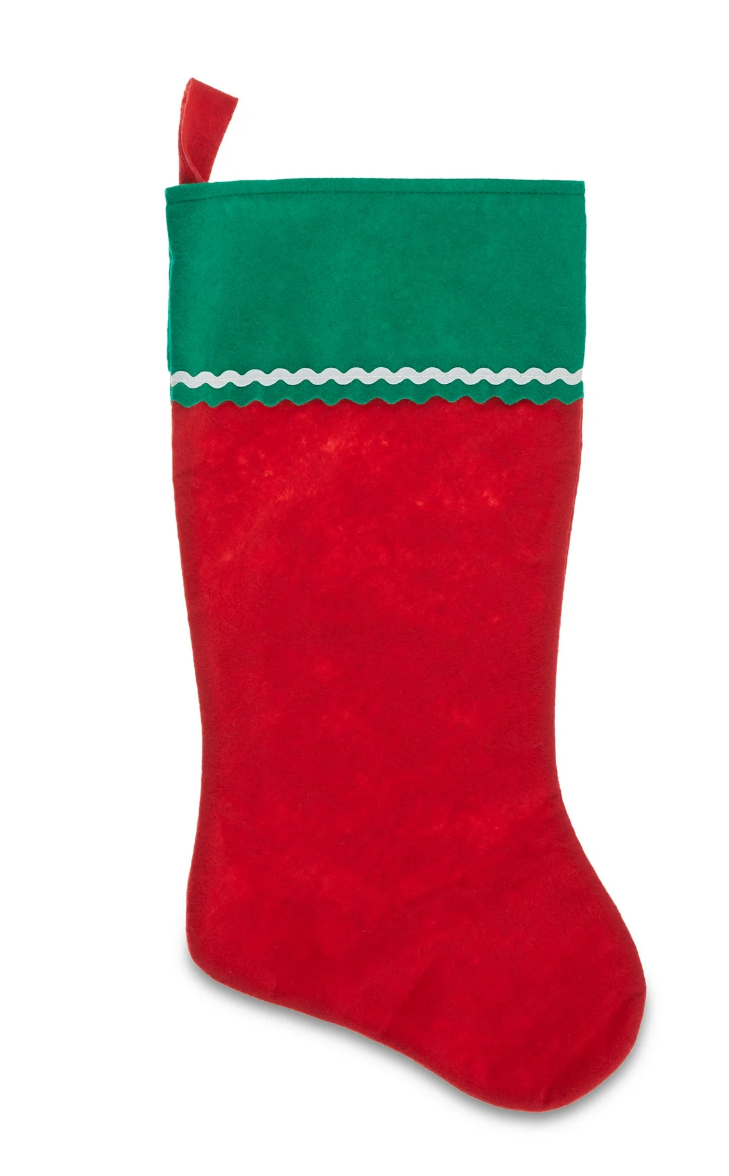 Red & Green Felt Christmas Stocking, 19", by Holiday Time