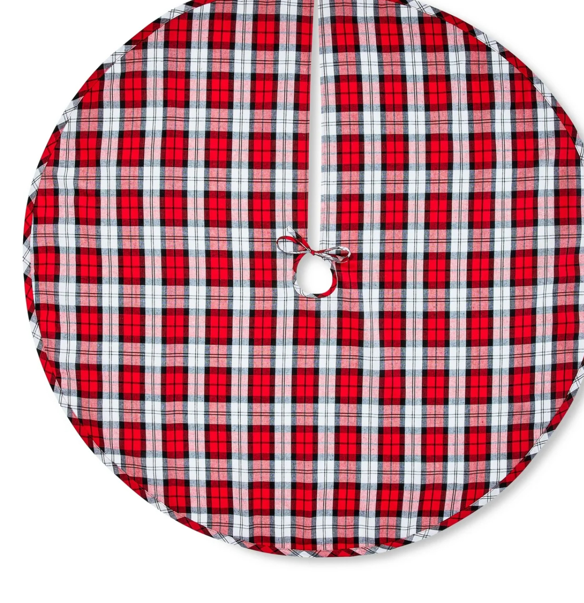 Red Tartan Plaid Christmas Tree Skirt, 48 in, by Holiday Time
