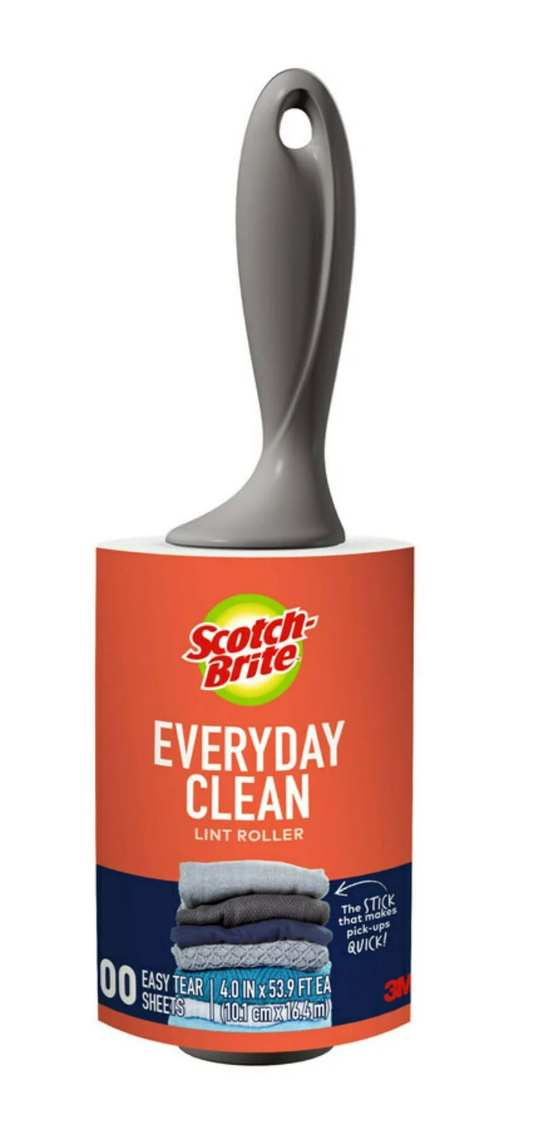 Scotch-Brite Lint Roller, 1 Roller, 100 Sheets